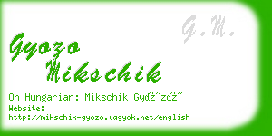 gyozo mikschik business card